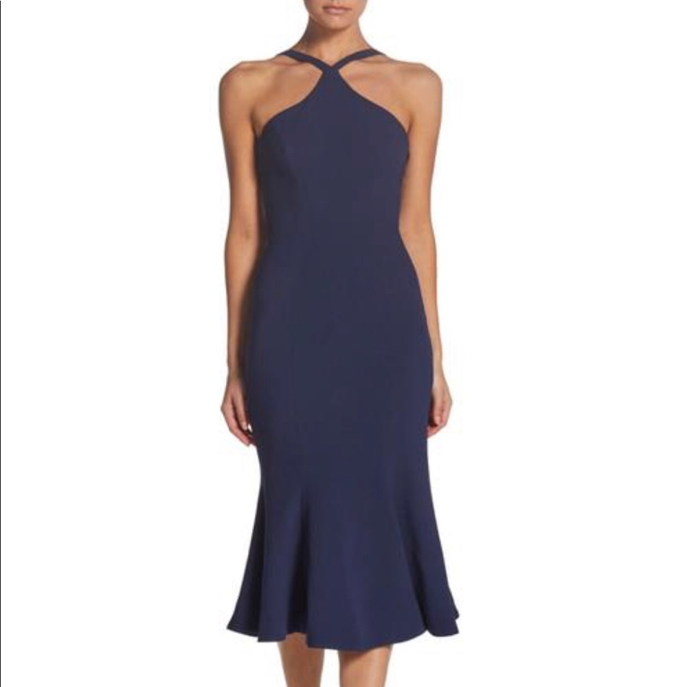 Dress the Population Navy Crepe Mermaid Dress